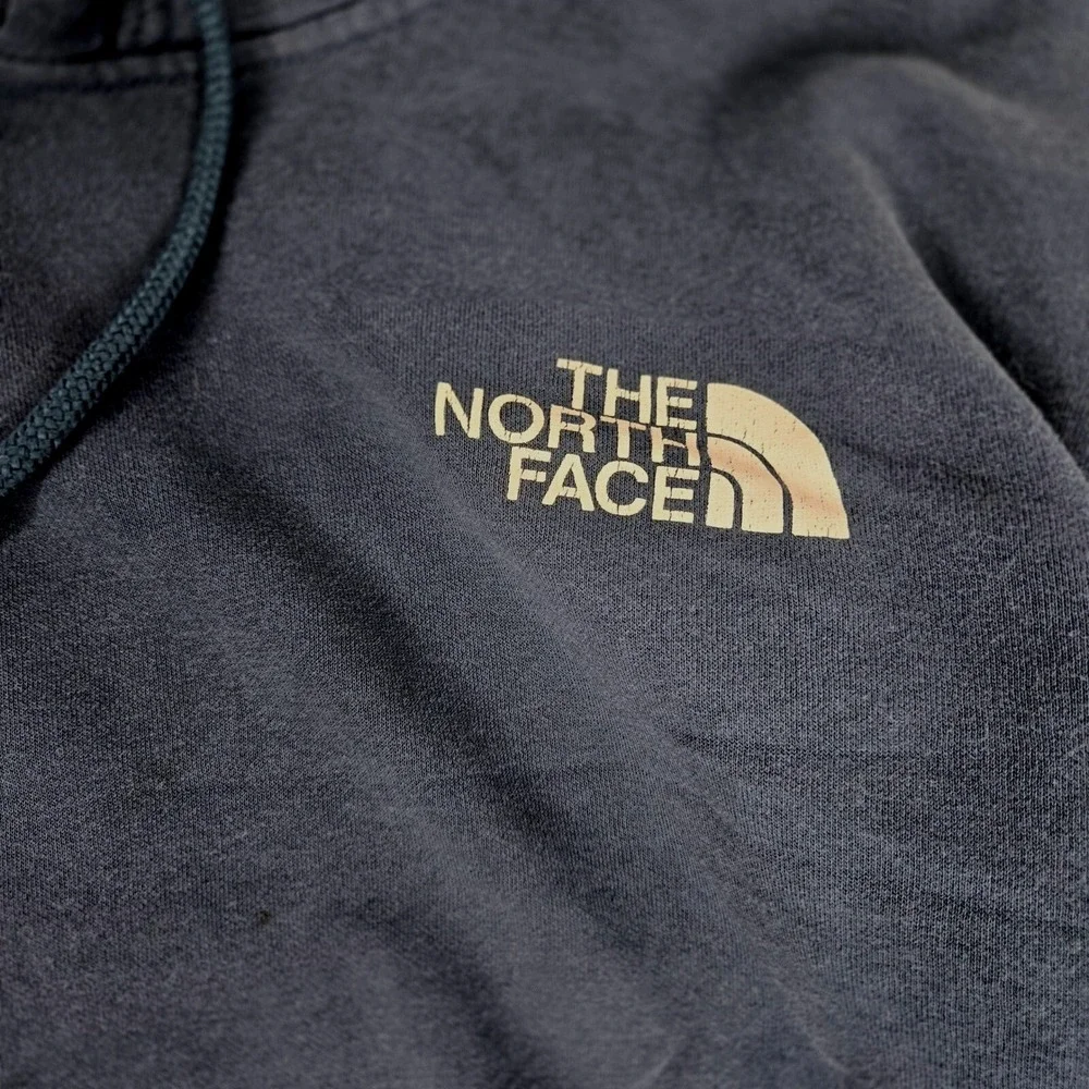 The North Face Hoodie Men's XL‎ Navy Never Stop Exploring Pullover Distressed